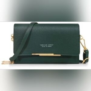 Army Green Forever Lovely Faux Leather Crossbody Shoulder Bag Wallet